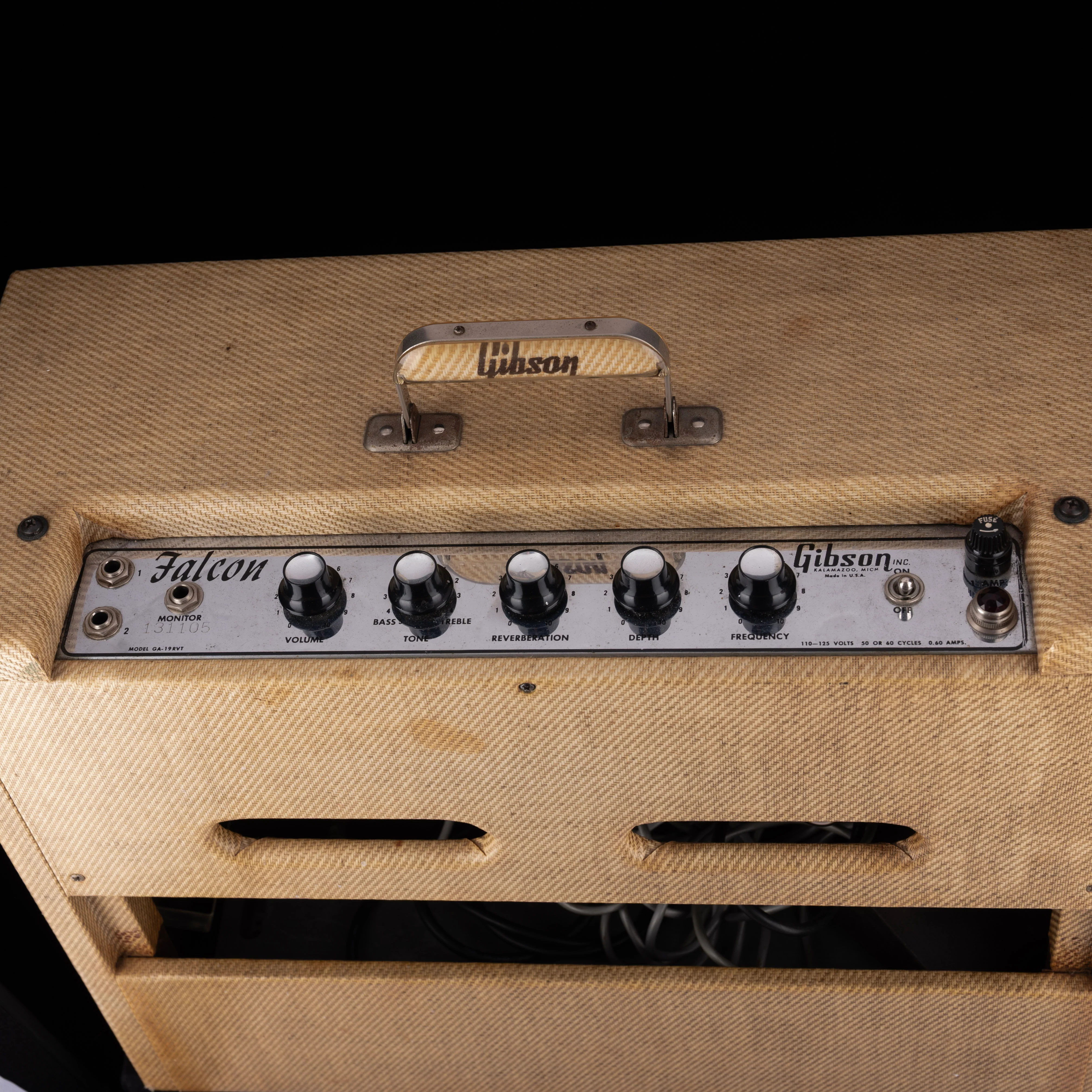 Vintage 1962 Gibson Falcon GA-19RVT Tweed Guitar Amp Combo With Signed C.O.A. Owned by Brian Ray - Image 10