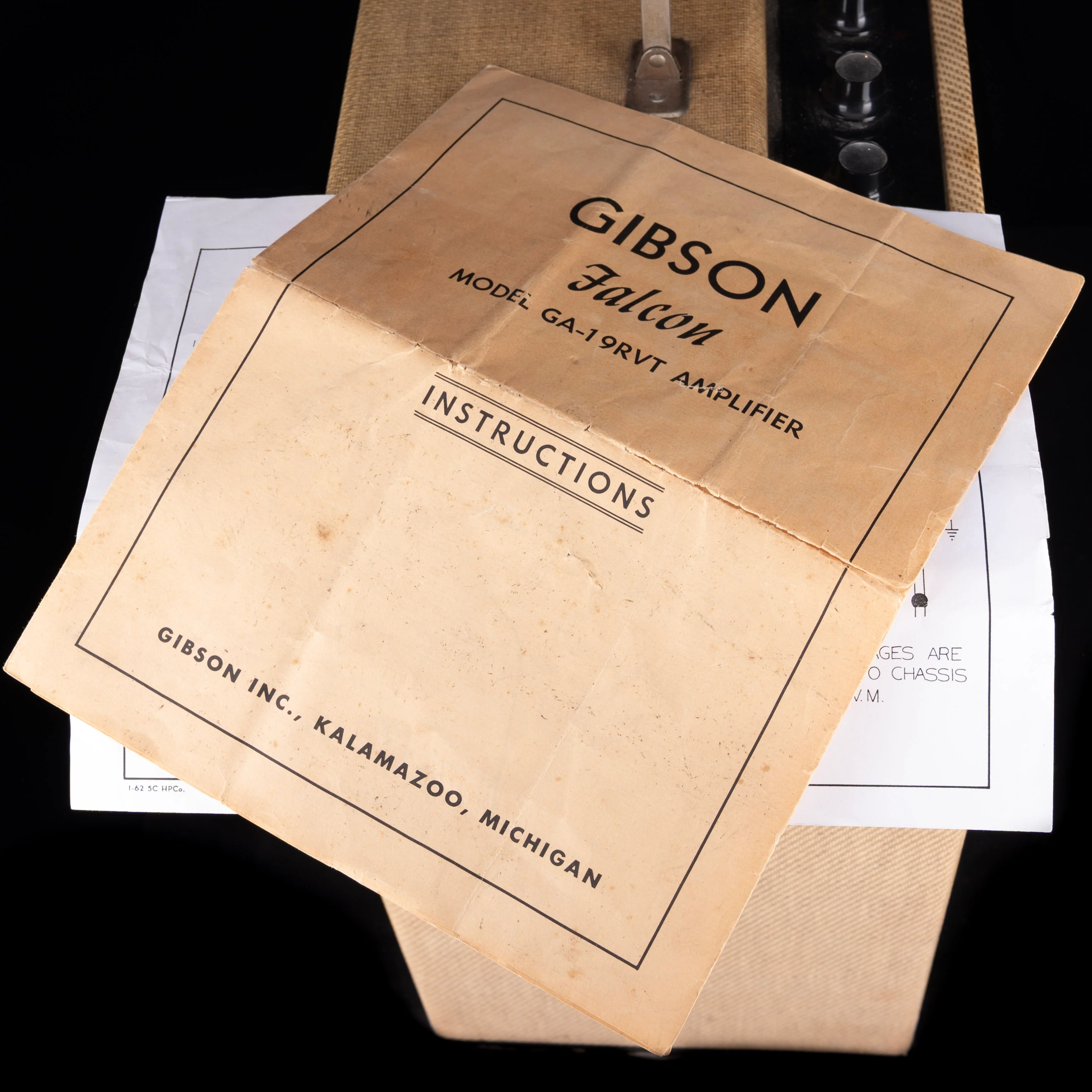 Vintage 1962 Gibson Falcon GA-19RVT Tweed Guitar Amp Combo With Signed C.O.A. Owned by Brian Ray - Image 13