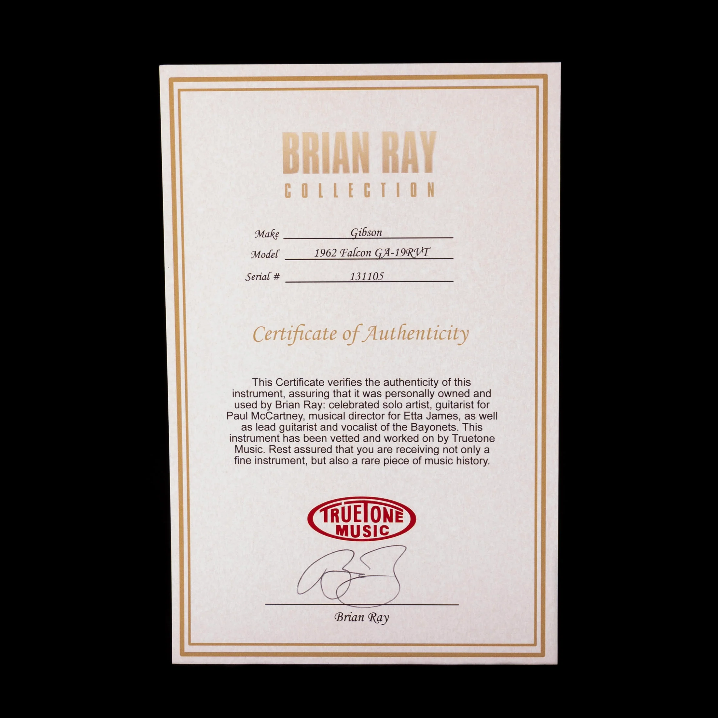 Vintage 1962 Gibson Falcon GA-19RVT Tweed Guitar Amp Combo With Signed C.O.A. Owned by Brian Ray - Image 14