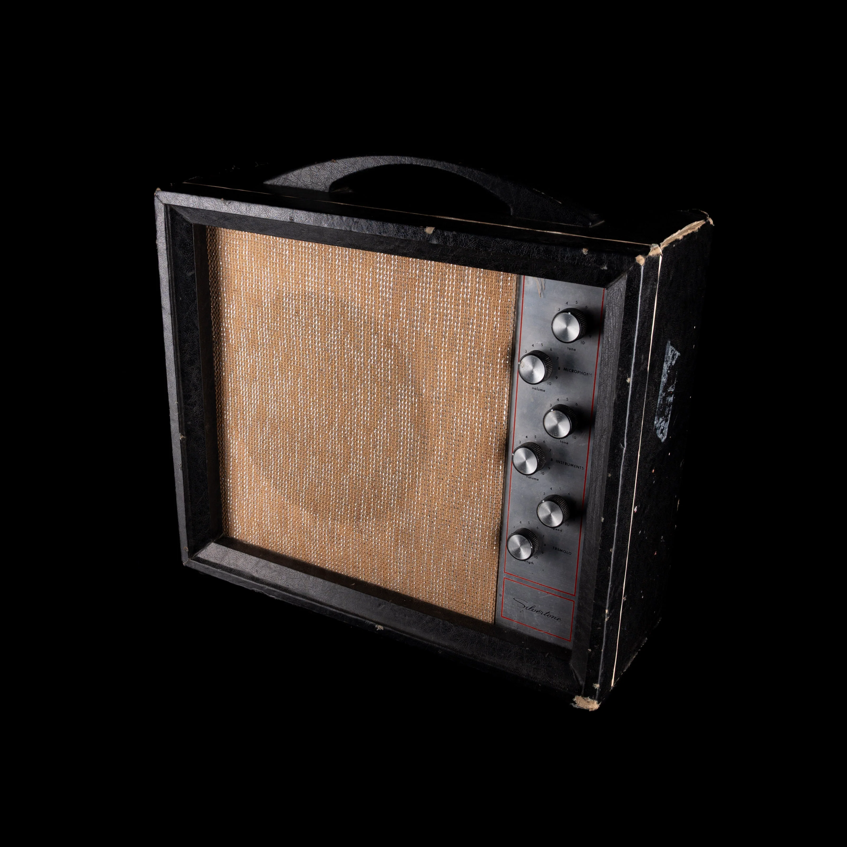 Vintage 1963 Silvertone Model 1472 Guitar Amp Combo Black - Image 2