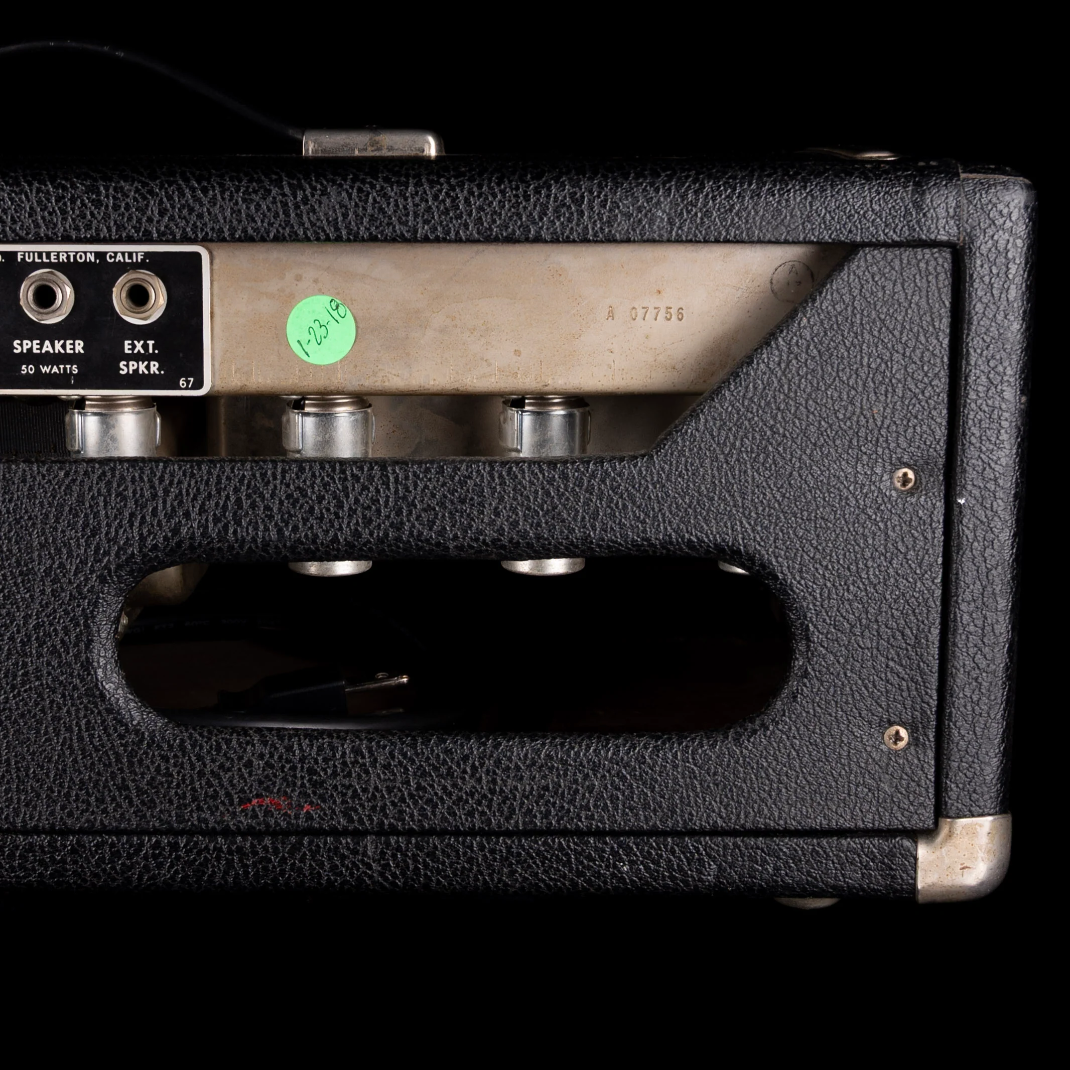 Vintage 1965 Fender Bassman Guitar Amp Head With Cover - Image 11