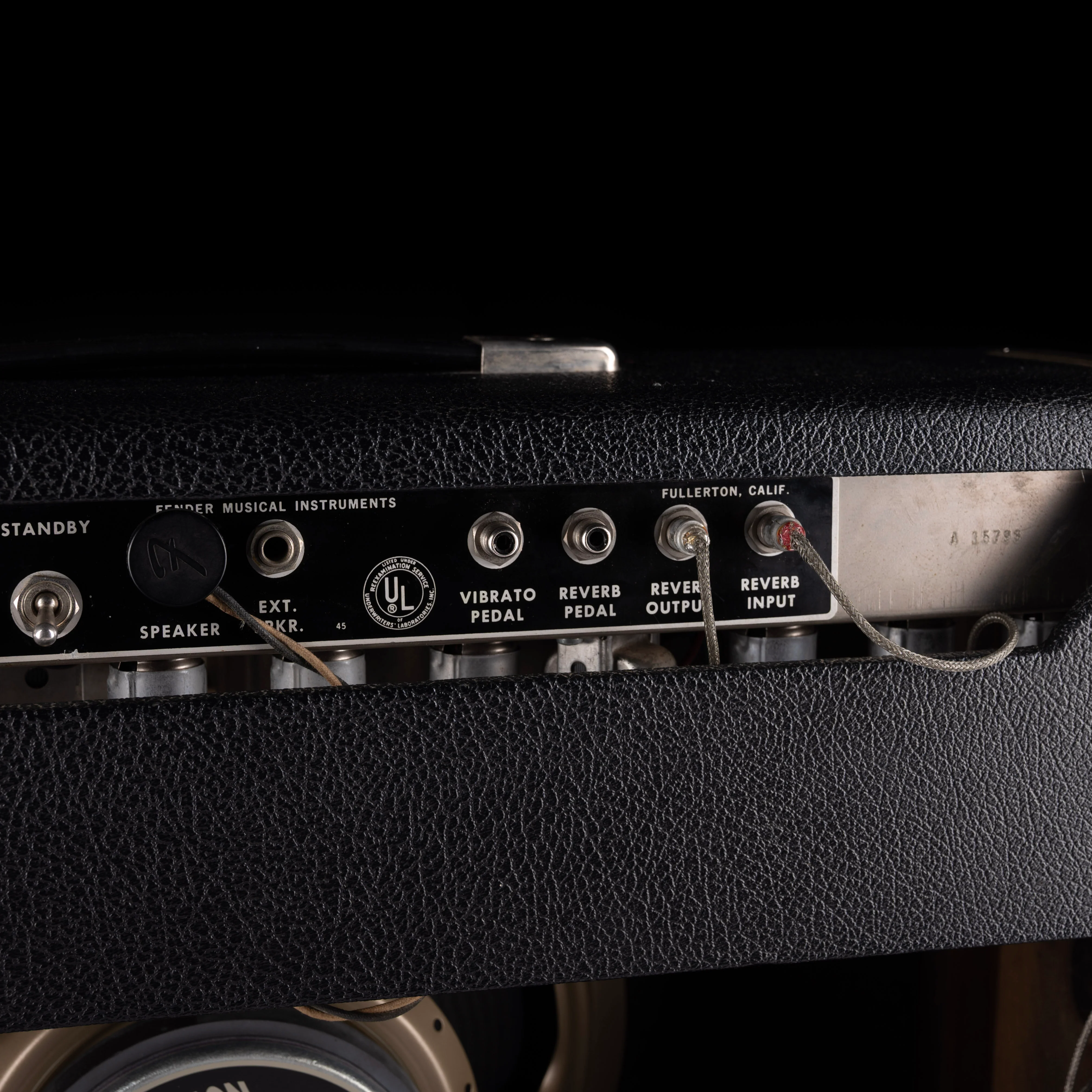 Vintage 1966 Fender Deluxe Reverb Guitar Amp With Celestion G12 Speaker - Image 9