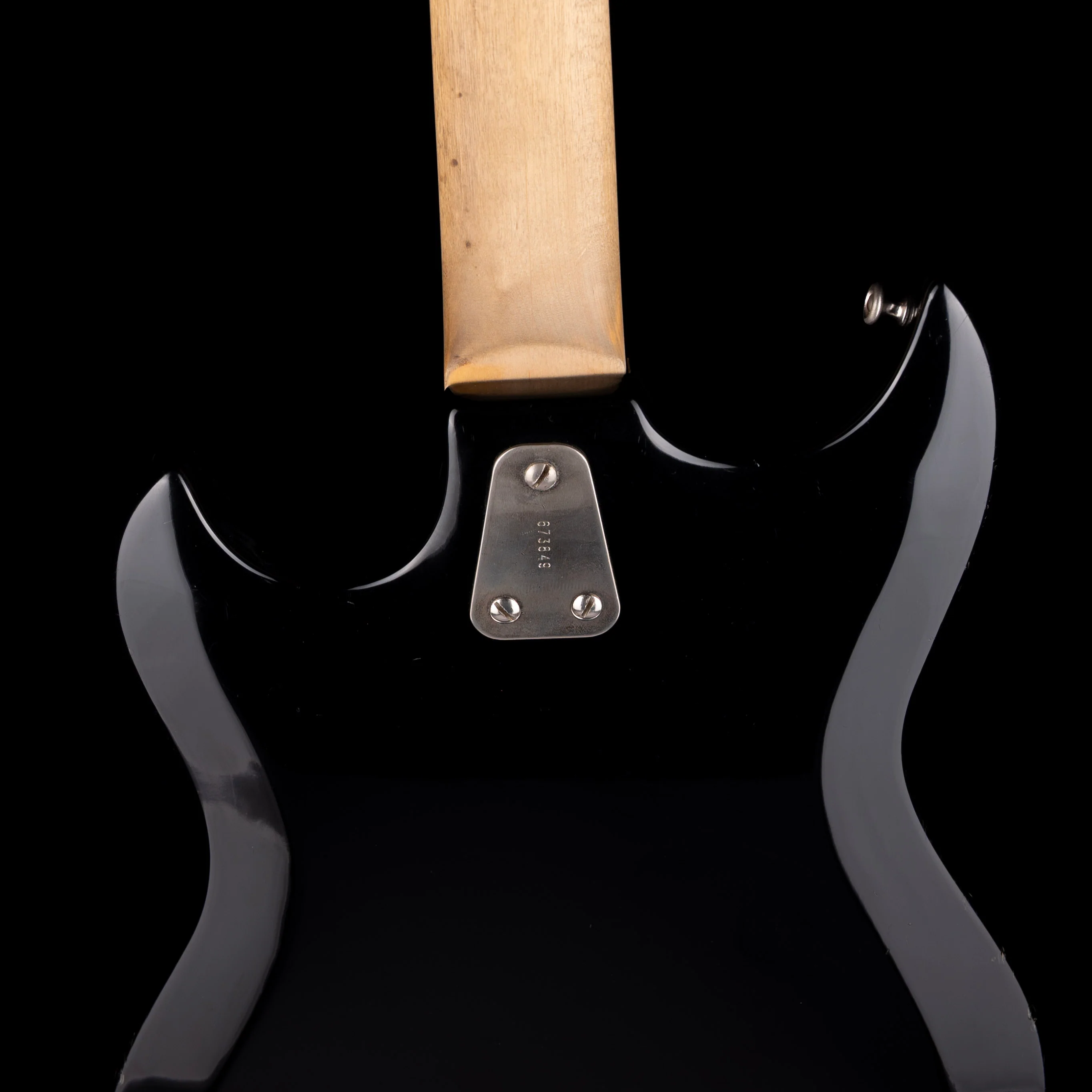 Vintage 1967 Hagstrom H-2 Black Electric Guitar With Gig Bag - Image 11
