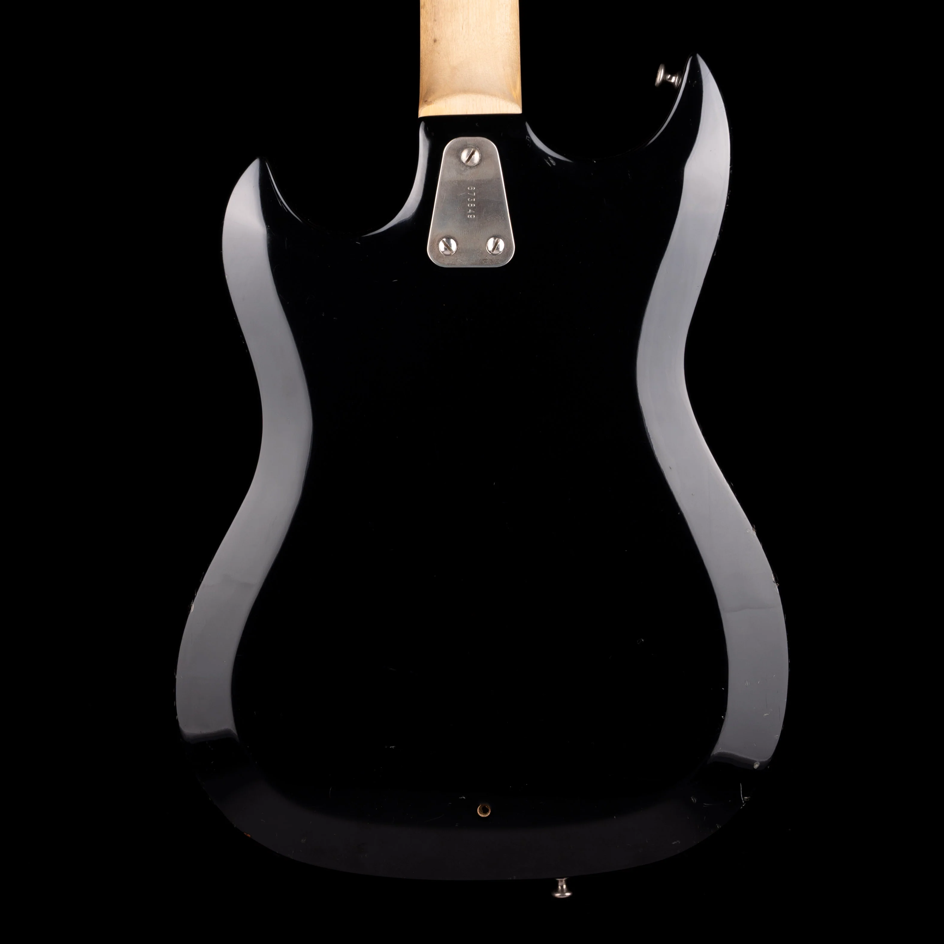 Vintage 1967 Hagstrom H-2 Black Electric Guitar With Gig Bag - Image 9