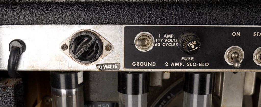 Vintage 1968 Fender Deluxe Reverb Black/Silver Guitar Amp Combo - Image 14
