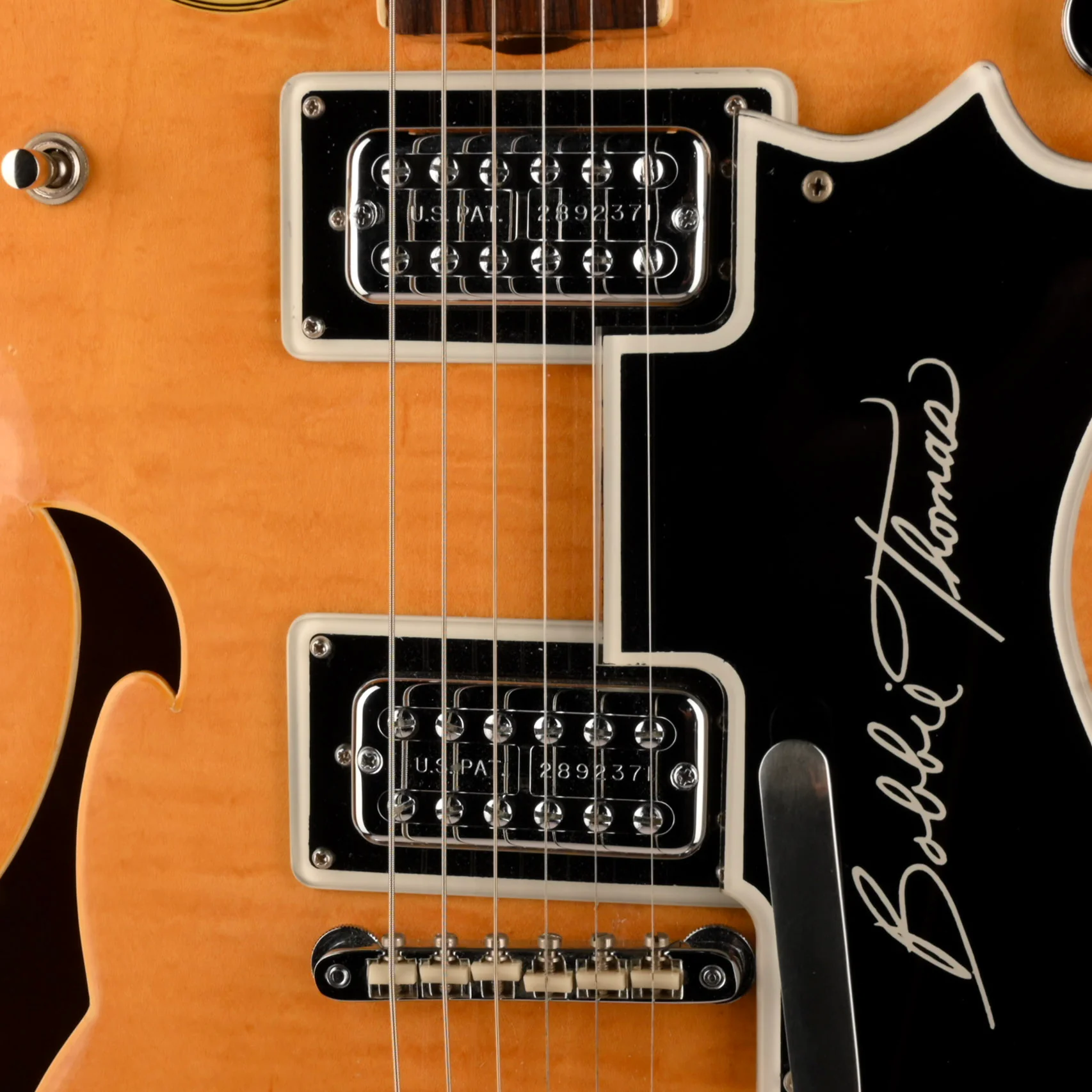 Vintage 1968 National Bobbie Thomas Blonde Electric Guitar With Gig Bag - Image 4