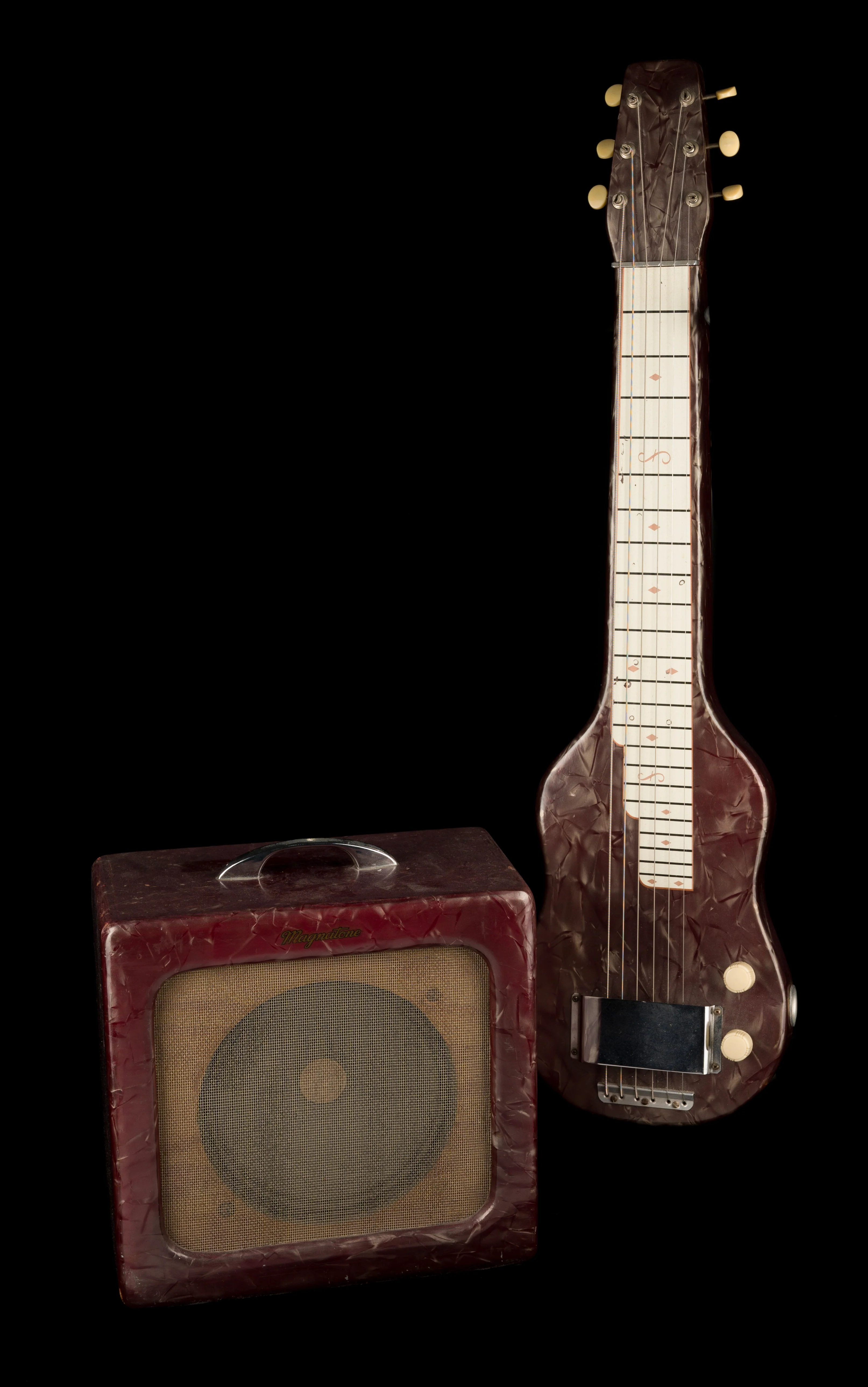 Vintage Magnatone Lap Steel and Matching Student Model M199-3-J Combo Guitar Amplifier - Image 2