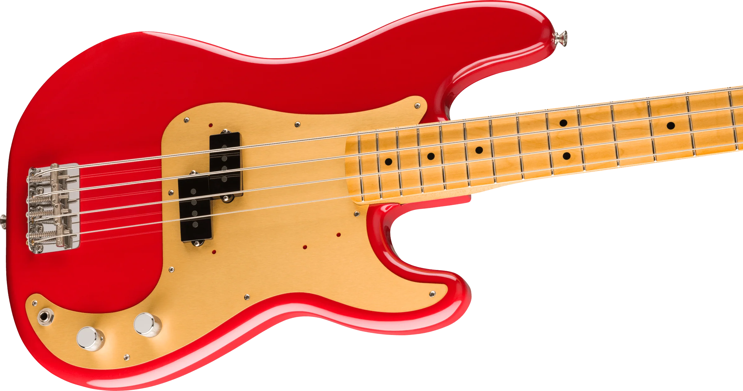 Fender Vintera '50s Dakota Red Precision Bass With Gig Bag - Image 4
