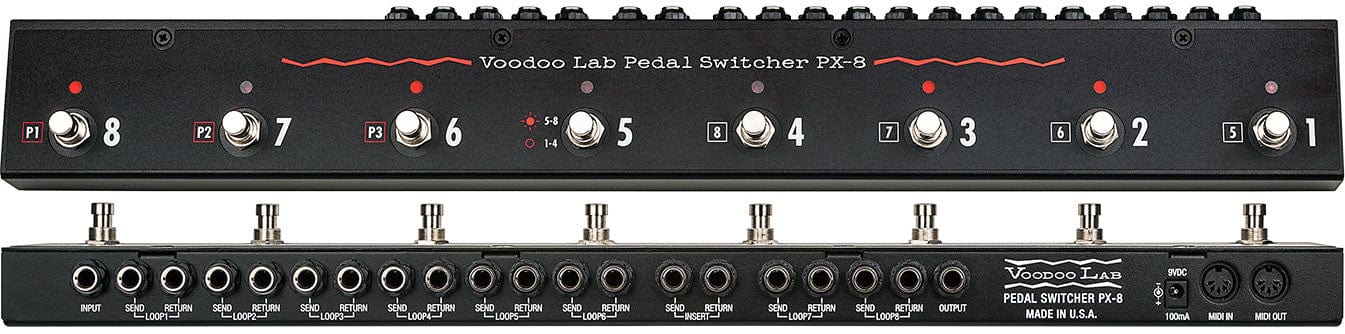 Voodoo Lab Pedal PX-8 Footpedal Audio Loop Switcher with 8 Loops
