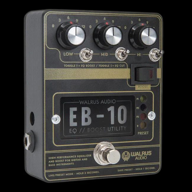 Walrus Audio EB-10 Preamp / EQ / Boost Black Pedal - Image 3