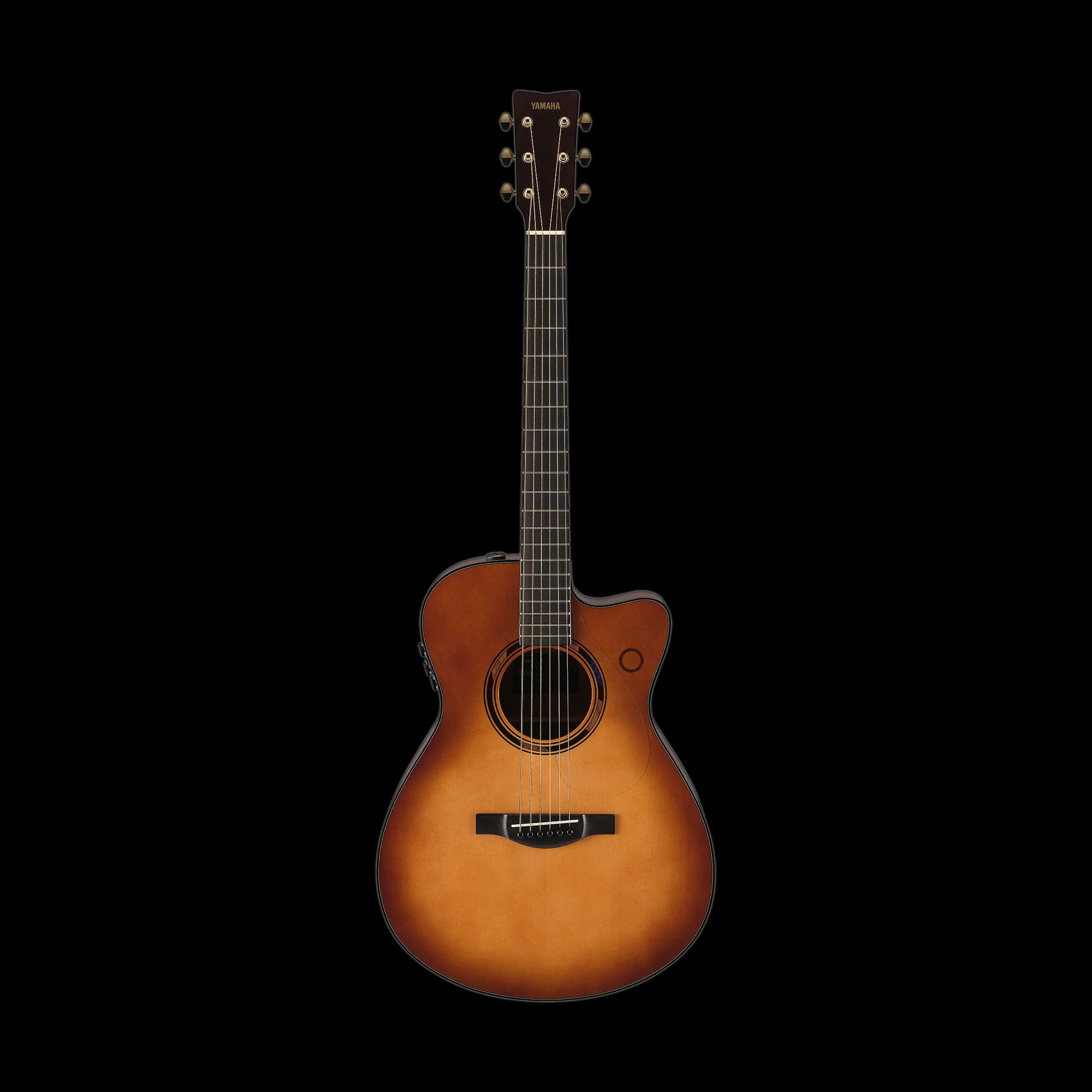 Yamaha TAS3 C TransAcoustic Concert Sand Burst Acoustic Electric Guitar with Case - Image 3