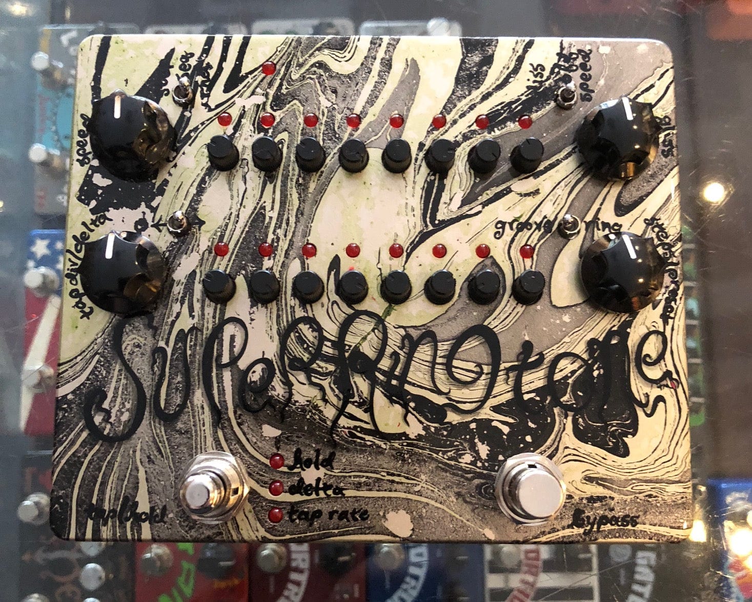 ZVex USA Made Handprinted Super Ringtone Guitar Pedal NAMM 1/1 Swirl